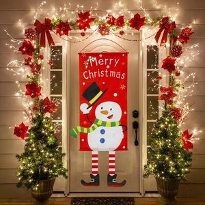 Christmas Banner for Porch Door / Hanging Christmas Decoration For Home